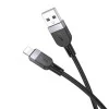 Кабель  Hoco X109 silicone charging data cable iP (L=2M) [Black]